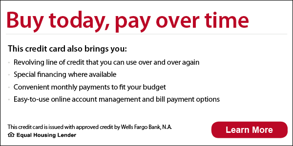 Buy today, play over time - apply today with Wells Fargo